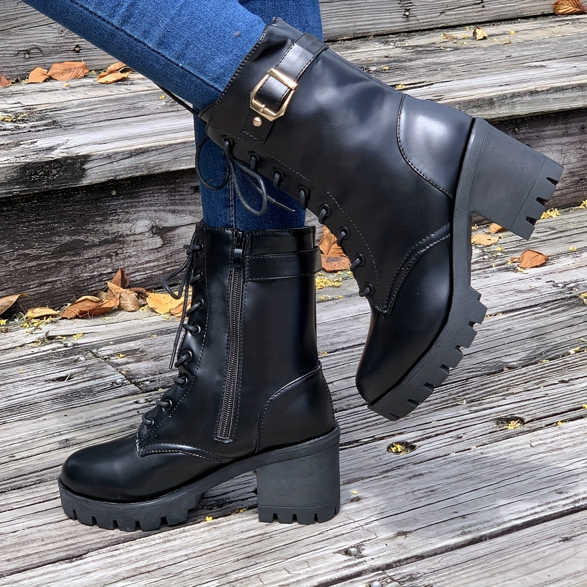 Ankle Boot – Round Toe & Zipper For Stability While Walking