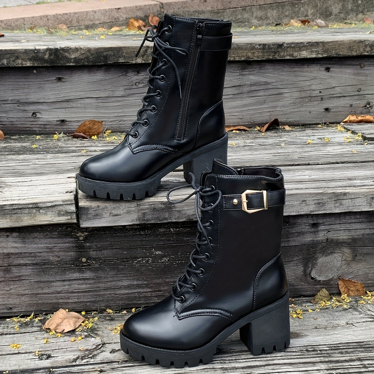 Ankle Boot – Round Toe & Zipper For Stability While Walking