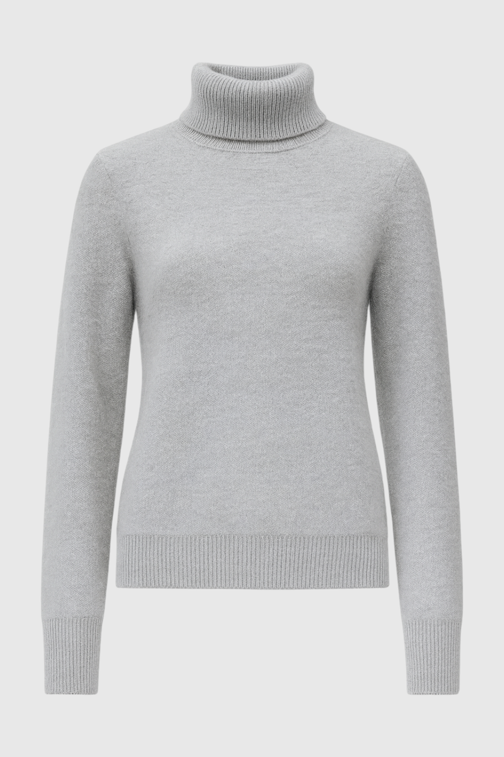 Gray Fleece Lined Thermal Turtleneck