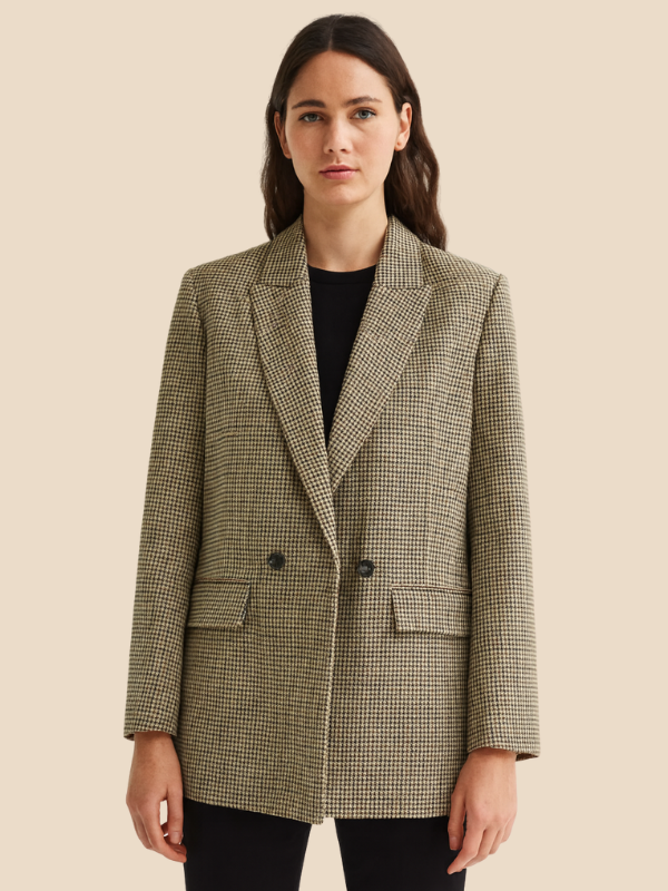 Isabelle | Women’s Double-Breasted Plaid Blazer