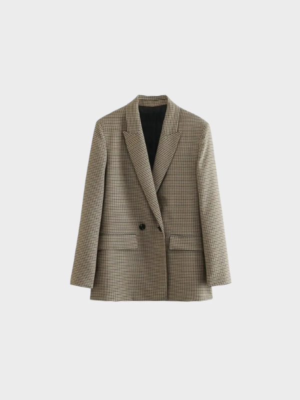 Isabelle | Women’s Double-Breasted Plaid Blazer
