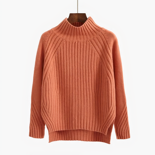 Lilly | Women's Ribbed Casual Turtleneck Sweater