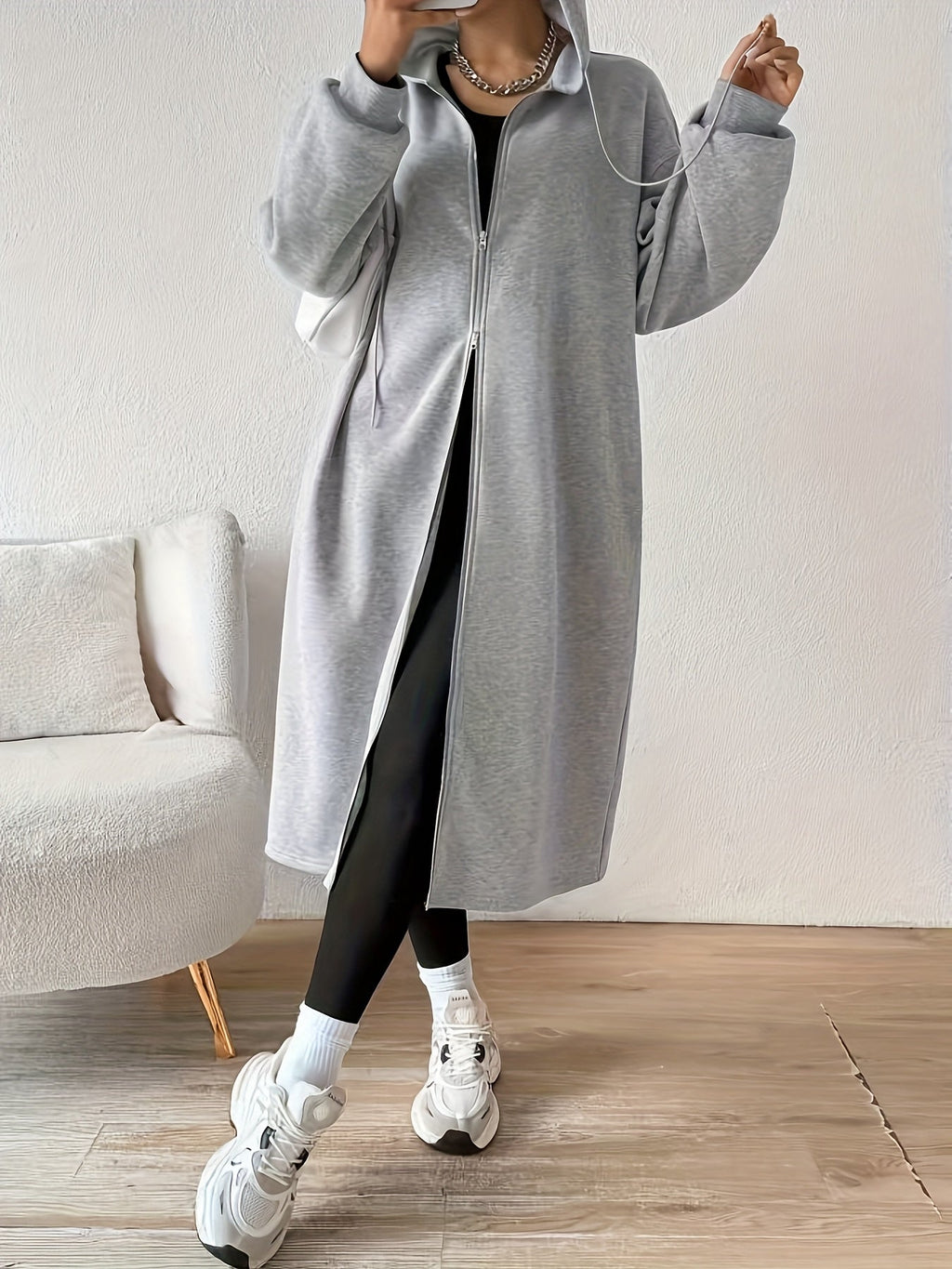 Jacket – Hooded Zip and Adjustable Closure