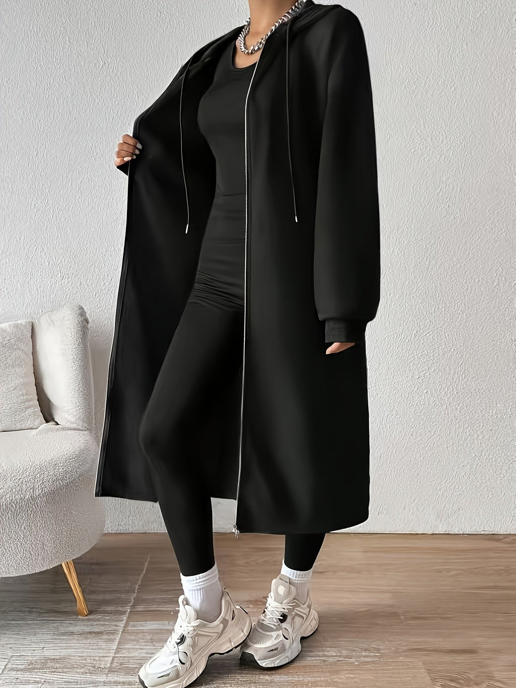 Jacket – Hooded Zip and Adjustable Closure