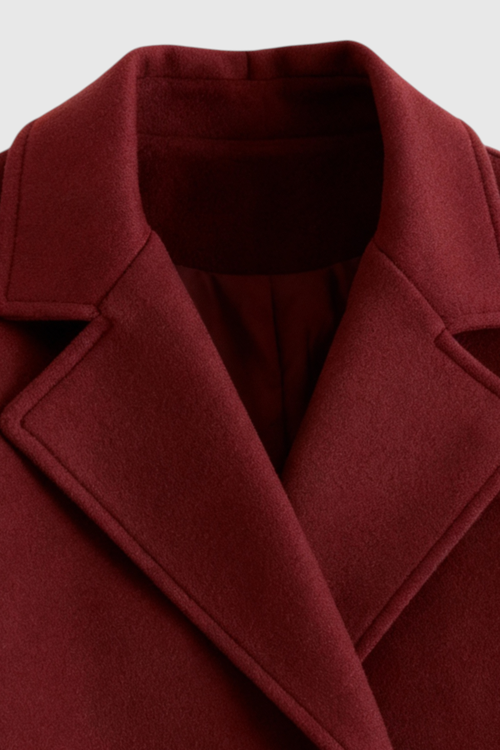 Long Burgundy Coat for Women