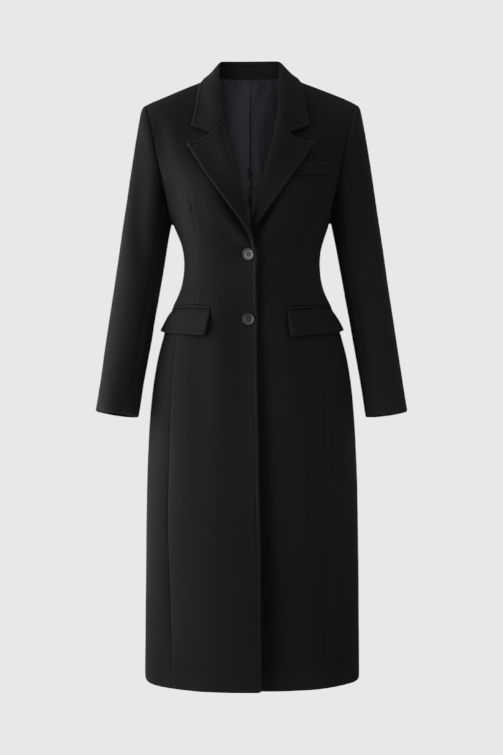 Long Ladies Black Coat