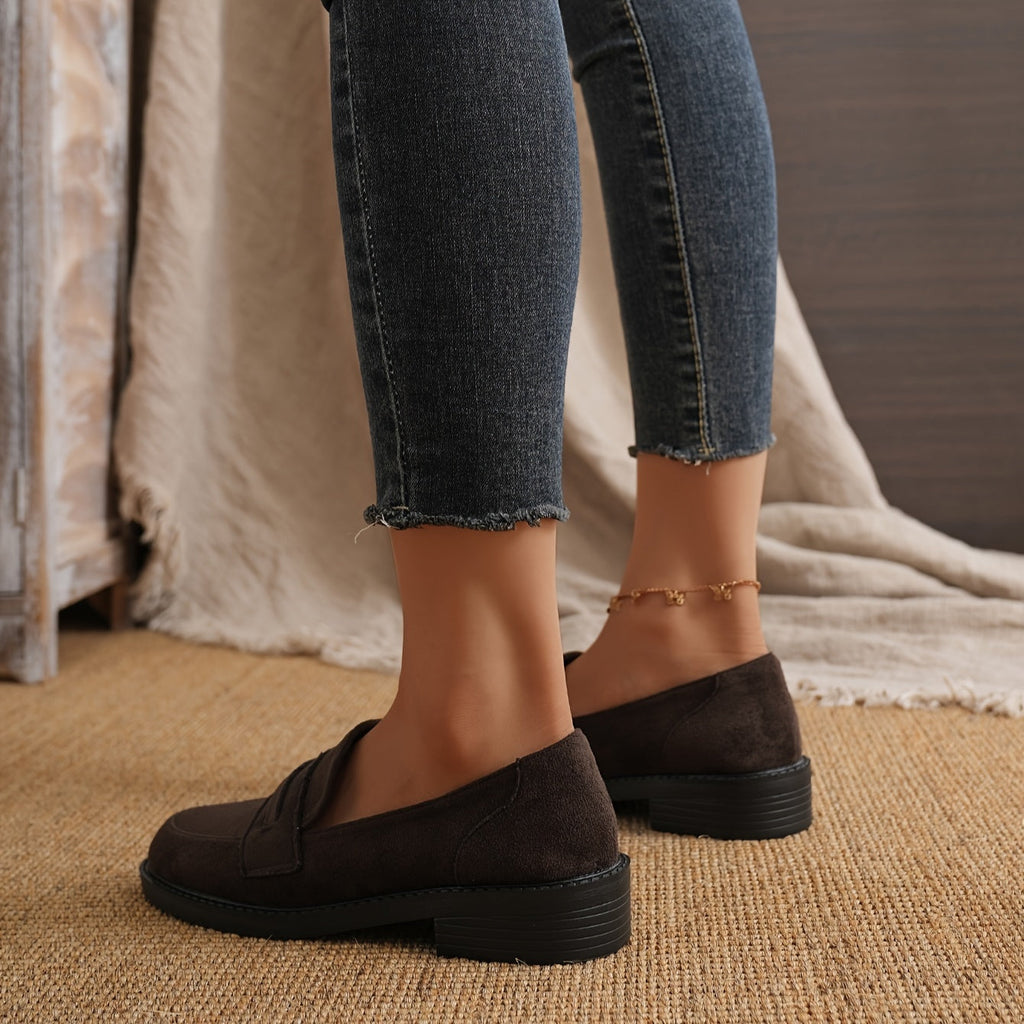 Loafers Faux Leather – Rounded Toe for Easy Walking