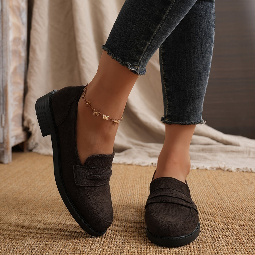 Loafers Faux Leather – Rounded Toe for Easy Walking