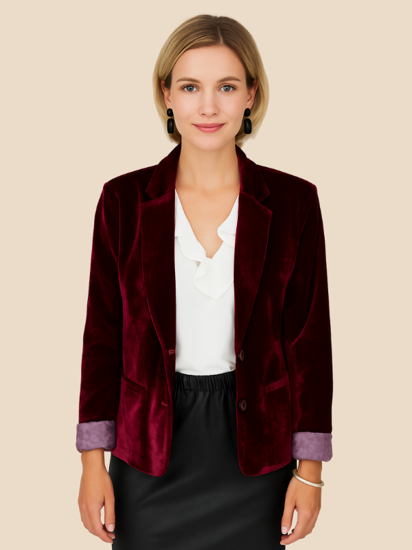 Molly | Women’s Modern Velvet Blazer