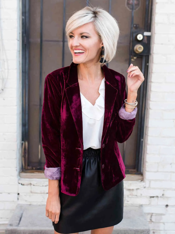 Molly | Women’s Modern Velvet Blazer