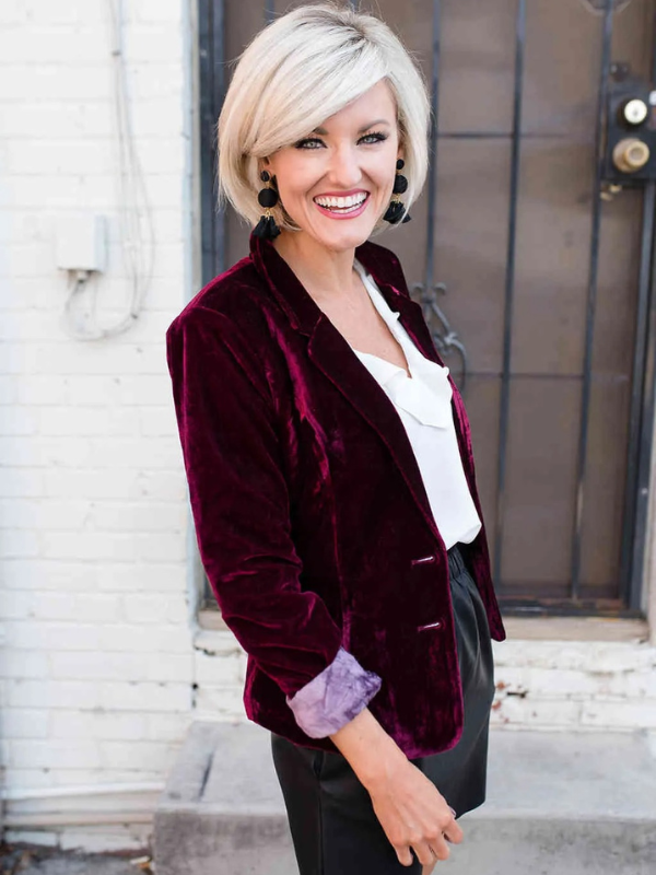 Molly | Women’s Modern Velvet Blazer