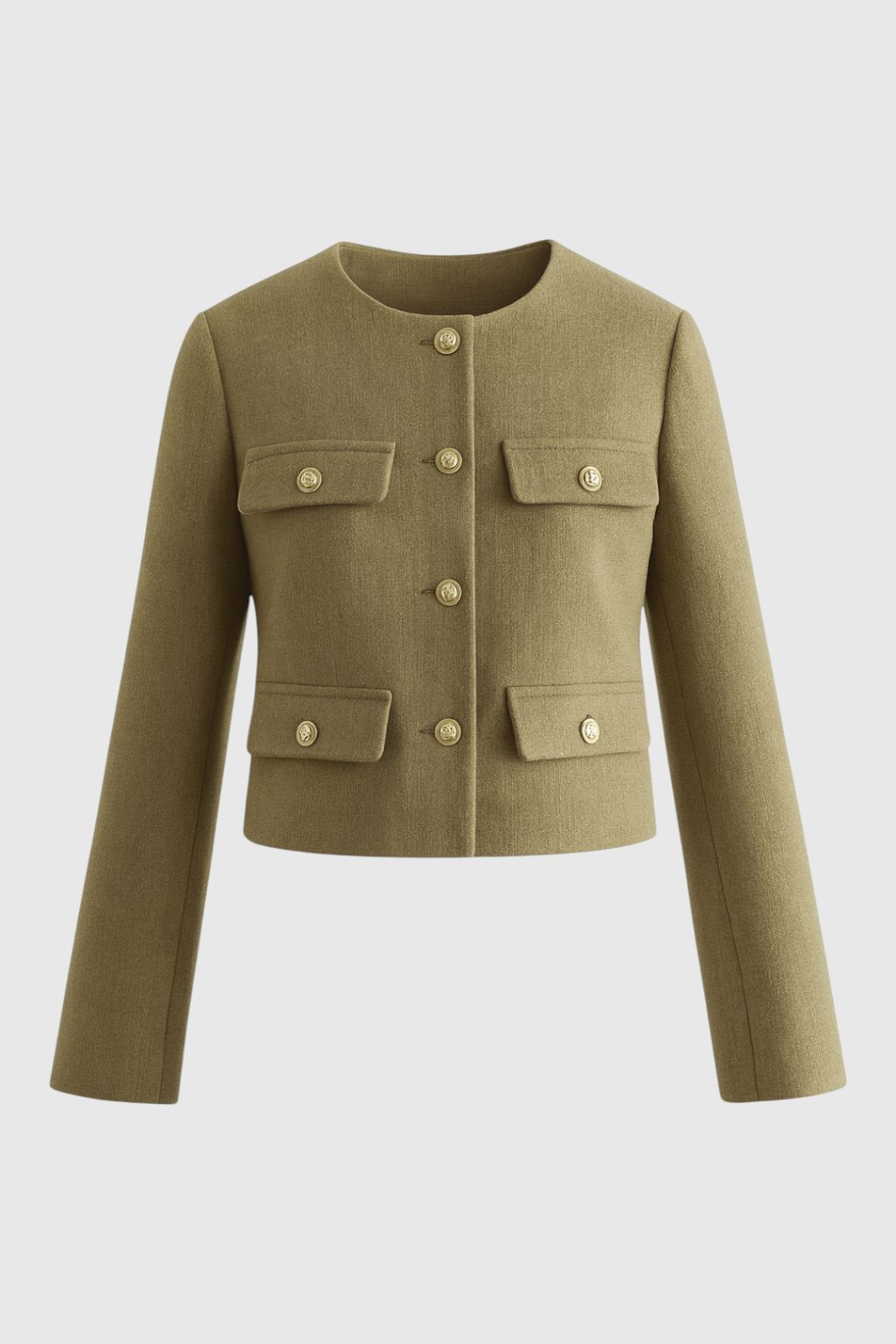 Olive Green Winter Short Jacket for Women