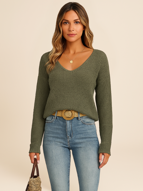 Francesca | Elegant V-Neck Sweater
