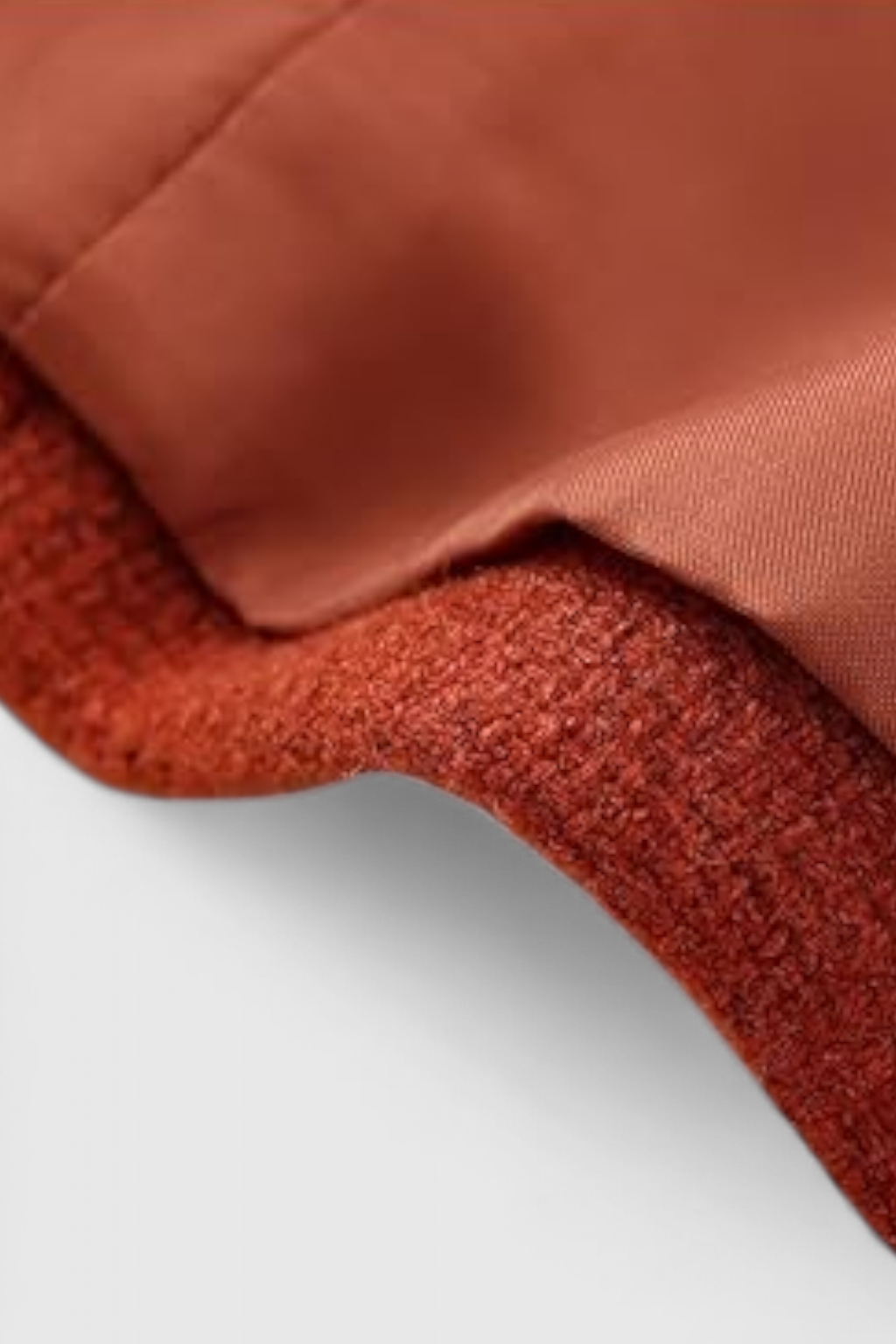 Orange-red Winter Short Jacket for Women