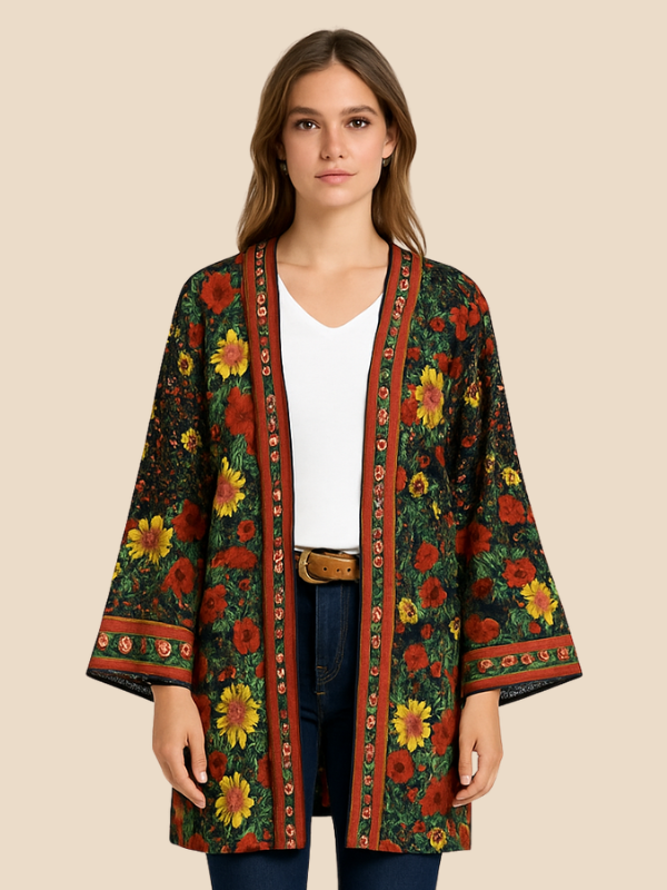 Paige | Women's Lightweight Floral Summer Cardigan