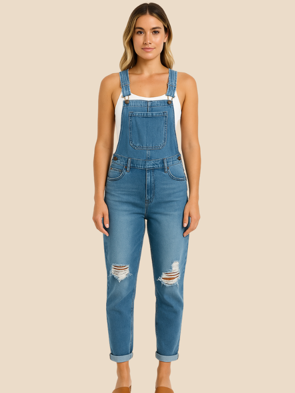 Nina | Casual Denim Sleeveless Jumpsuit for Women