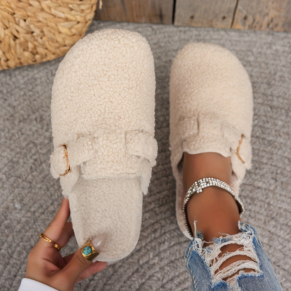 Plush Slip-Ons – Soft Upper & Padded Sole