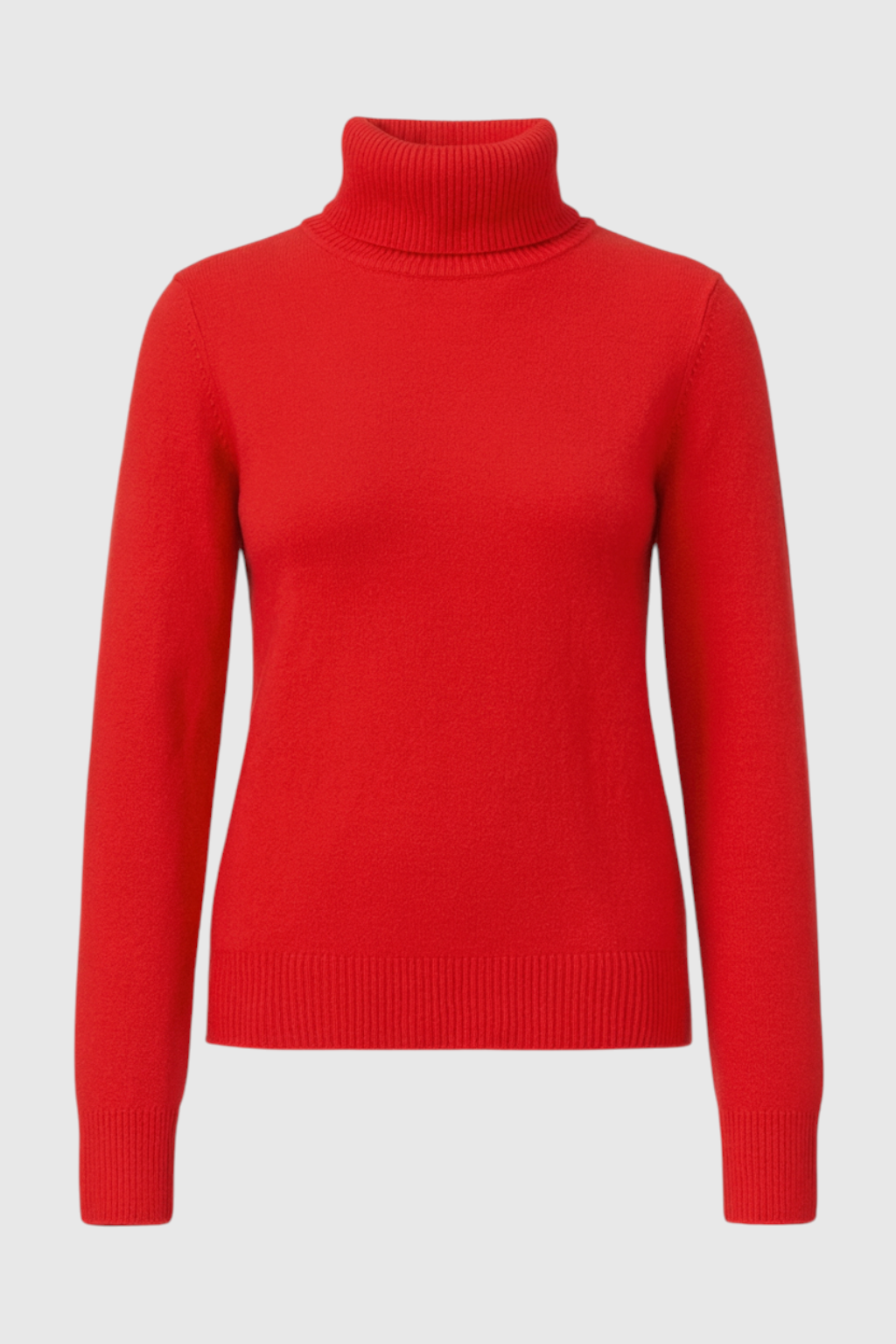 Red Fleece Lined Thermal Turtleneck