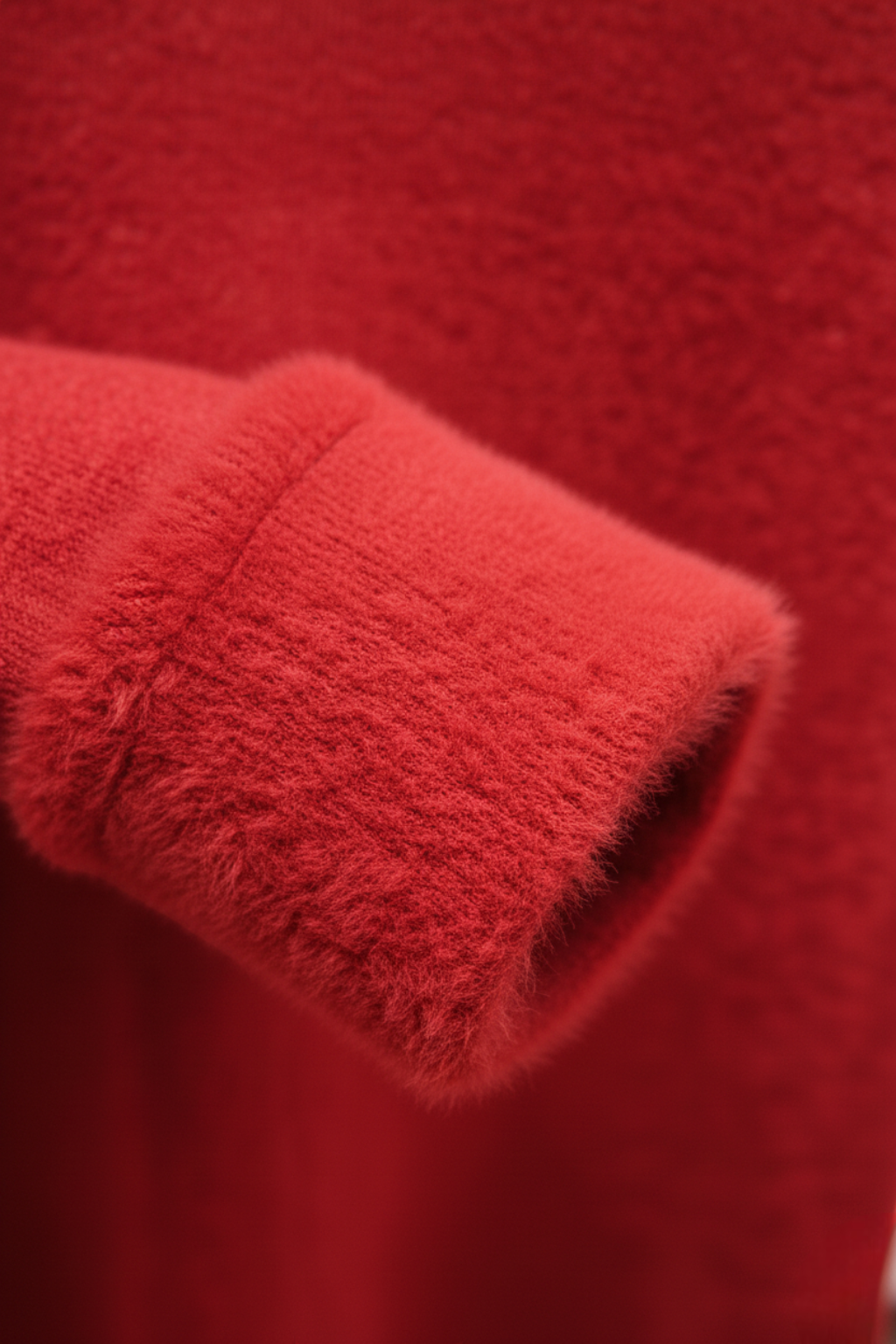 Red Fleece Lined Thermal Turtleneck