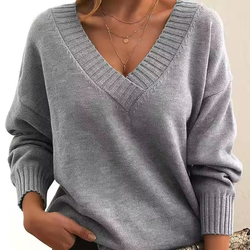 Rose | V-Neck Knit Sweater for Women