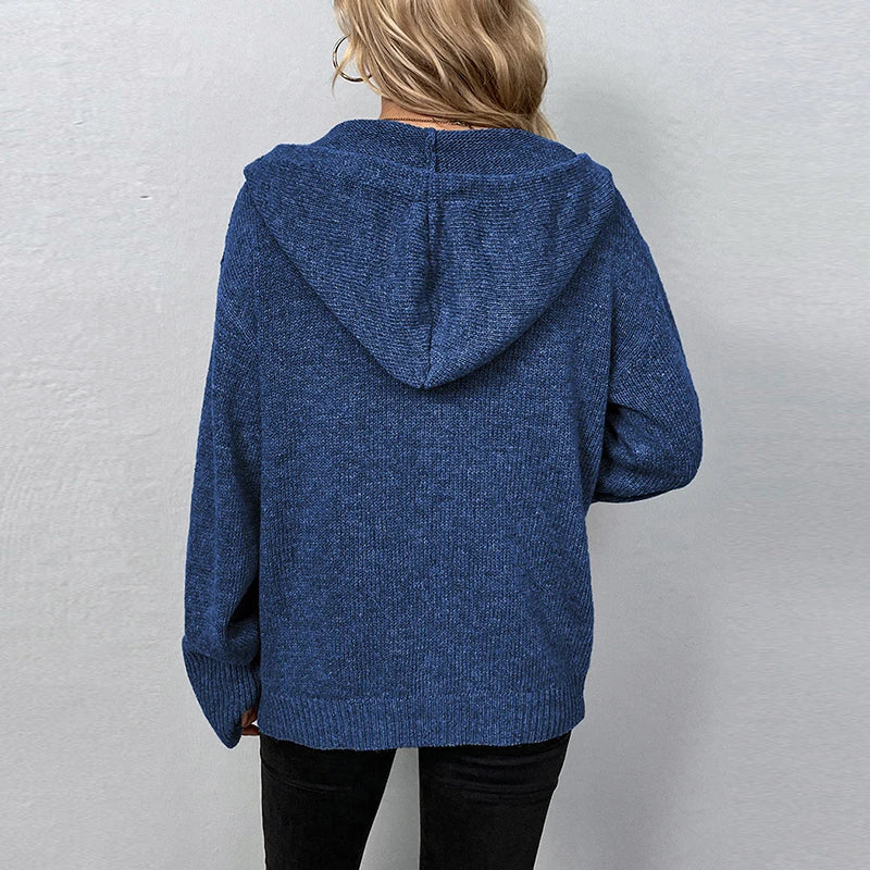 Ruby | Women's Relaxed Hooded Knit Cardigan