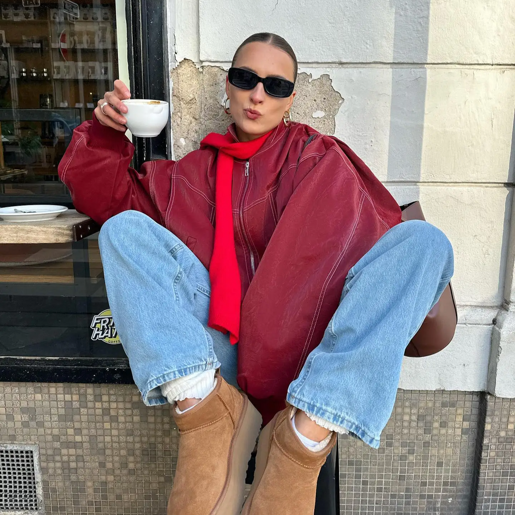 Sienna | Women's Casual Oversized Leather Jacket