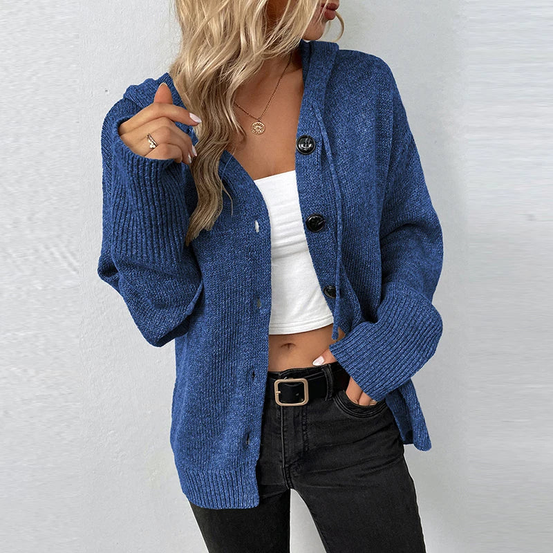 Ruby | Women's Relaxed Hooded Knit Cardigan