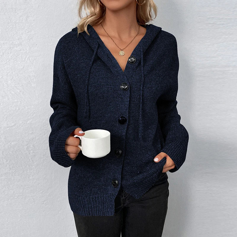 Ruby | Women's Relaxed Hooded Knit Cardigan