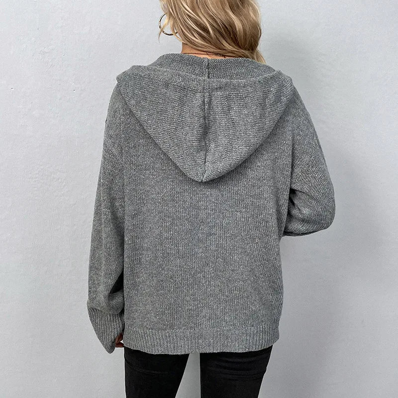 Ruby | Women's Relaxed Hooded Knit Cardigan