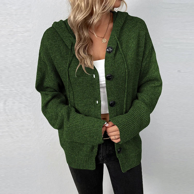 Ruby | Women's Relaxed Hooded Knit Cardigan
