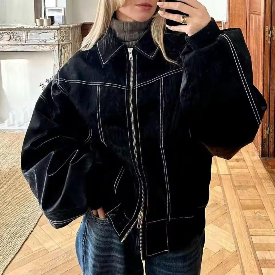 Sienna | Women's Casual Oversized Leather Jacket