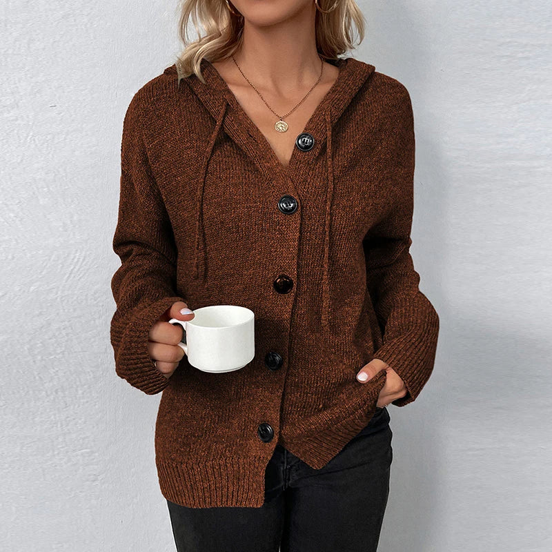 Ruby | Women's Relaxed Hooded Knit Cardigan