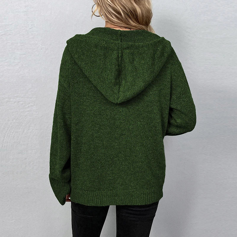 Ruby | Women's Relaxed Hooded Knit Cardigan