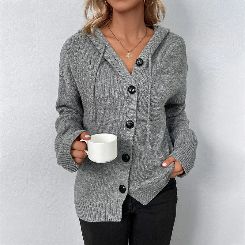Ruby | Women's Relaxed Hooded Knit Cardigan