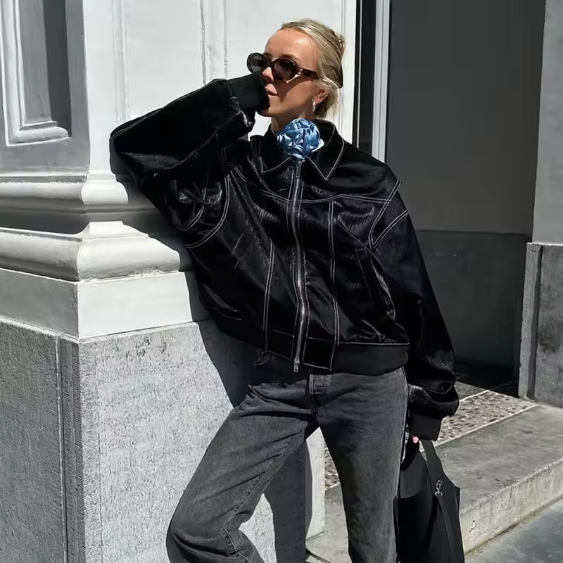 Sienna | Women's Casual Oversized Leather Jacket