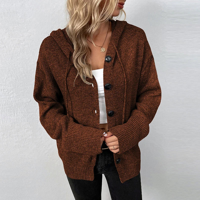 Ruby | Women's Relaxed Hooded Knit Cardigan