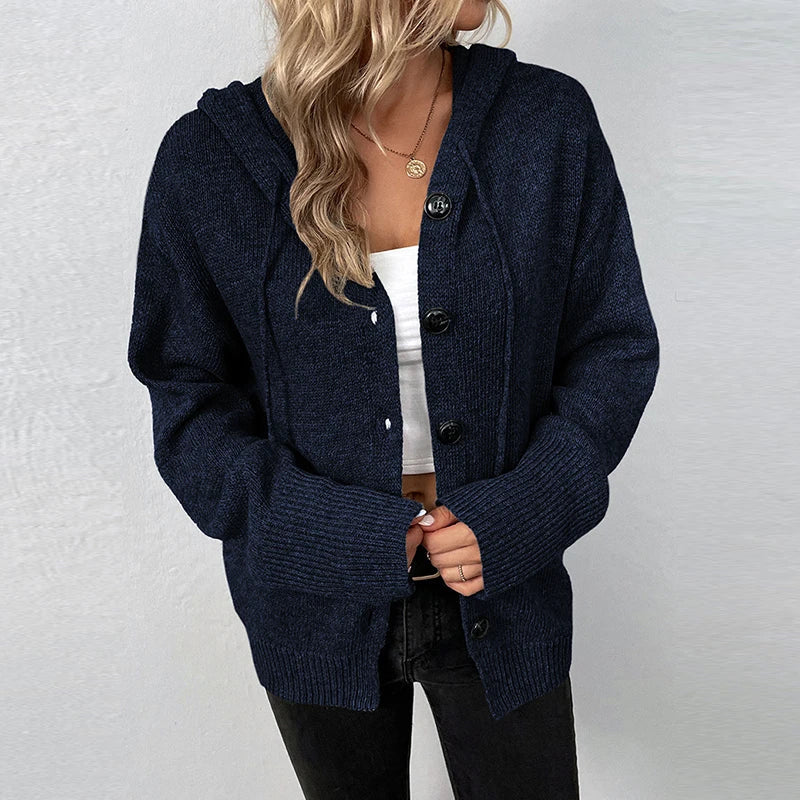 Ruby | Women's Relaxed Hooded Knit Cardigan