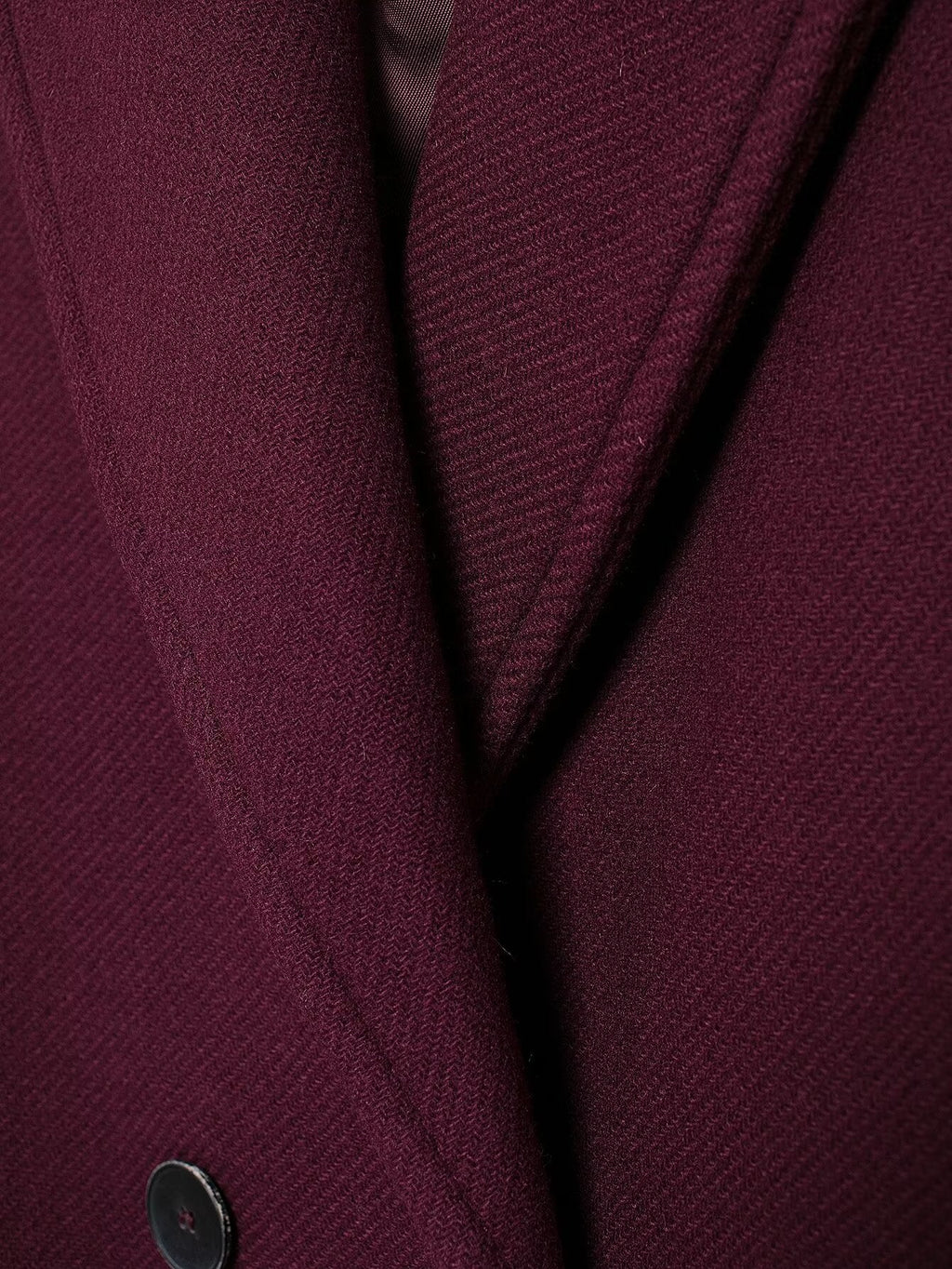 Francine | Women's Burgundy Double-Breasted Woolen Coat