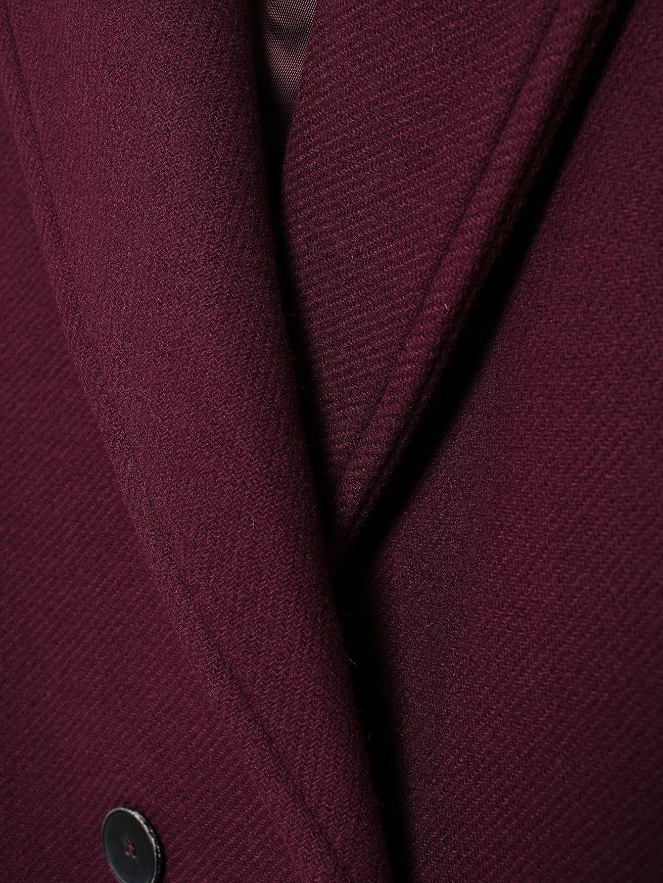 Francine | Women's Burgundy Double-Breasted Woolen Coat