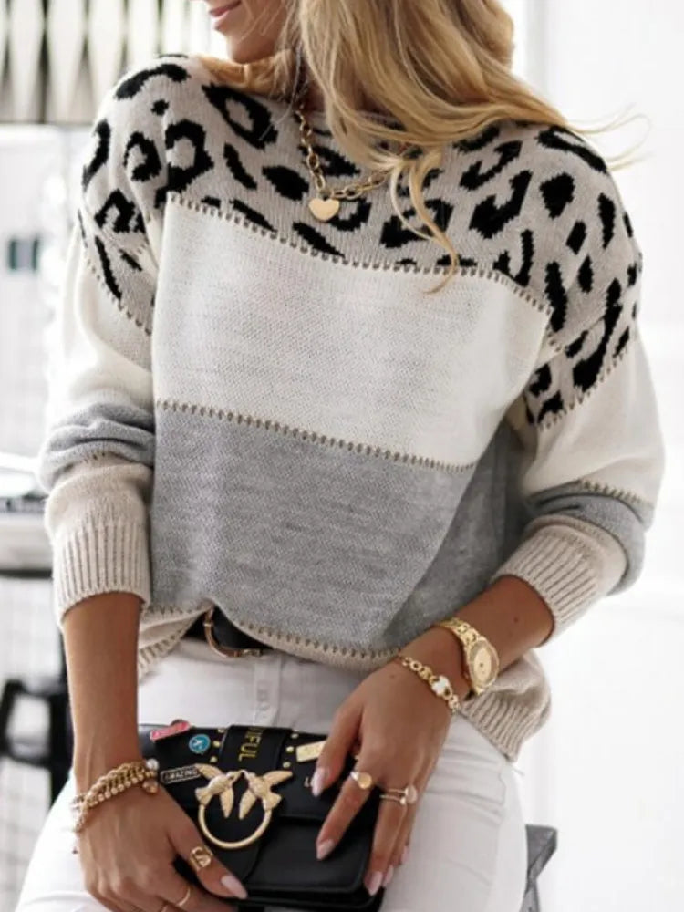 Mirabel | Women's Chic Leopard Print Sweater for Winter