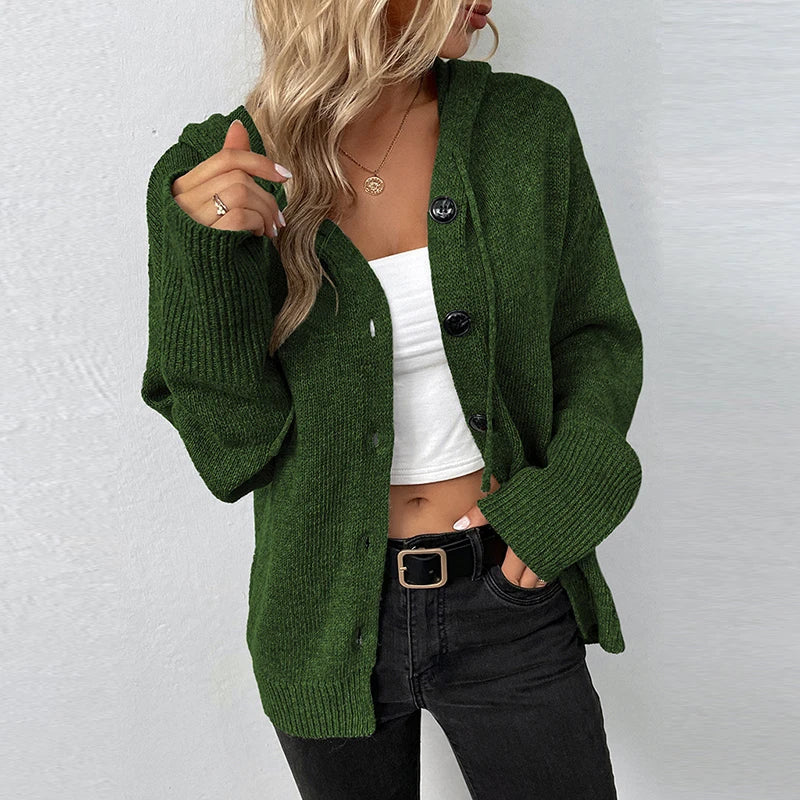 Ruby | Women's Relaxed Hooded Knit Cardigan