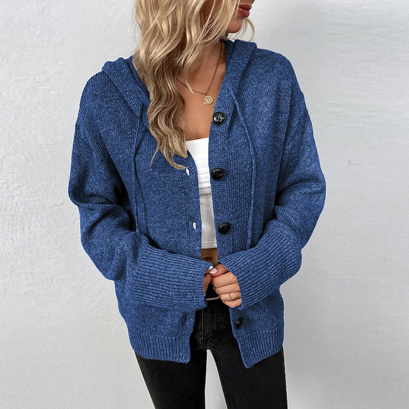 Ruby | Women's Relaxed Hooded Knit Cardigan