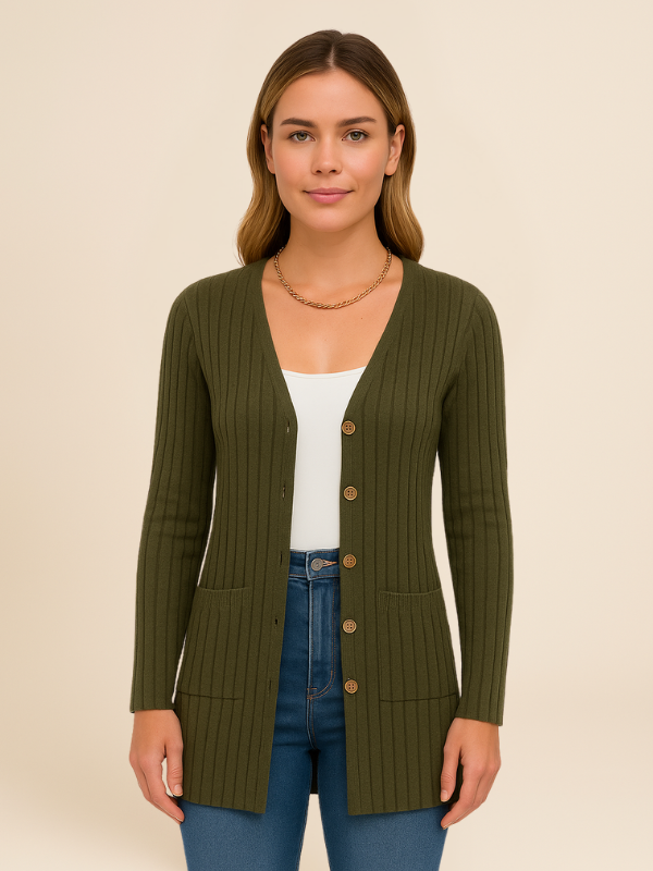 Savanna | Ribbed Knit Cardigan for Women