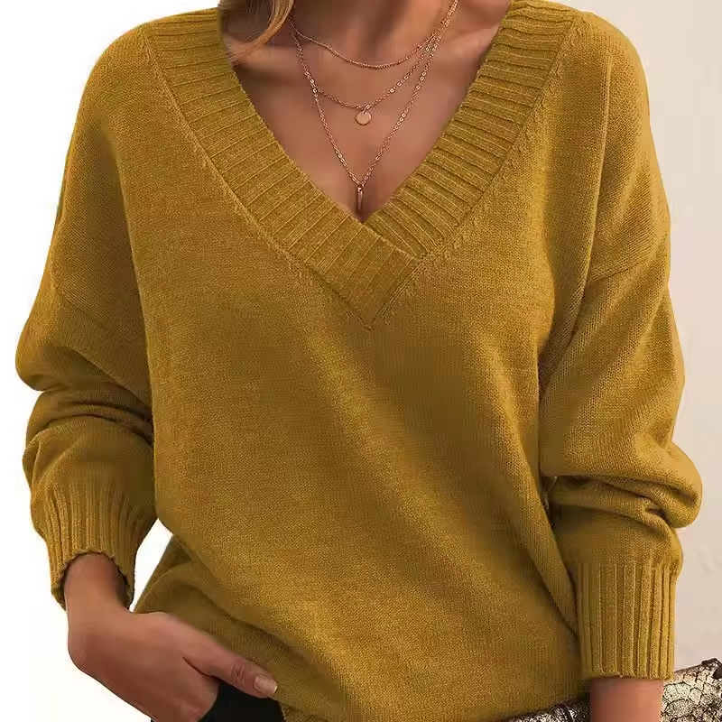Rose | V-Neck Knit Sweater for Women