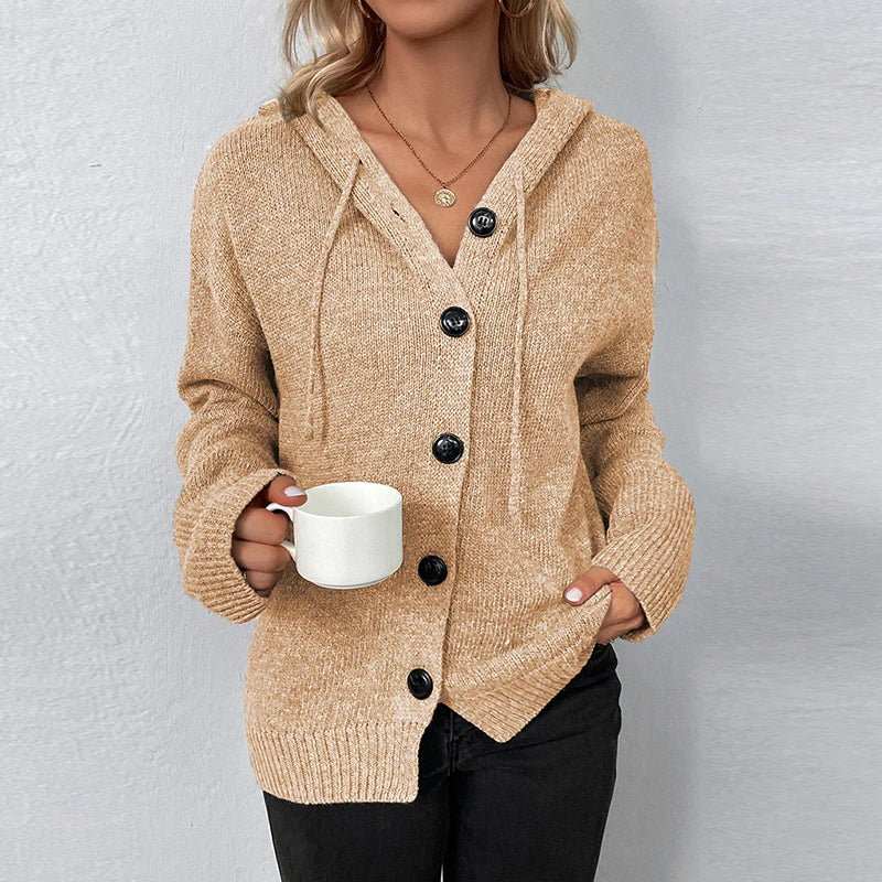 Ruby | Women's Relaxed Hooded Knit Cardigan