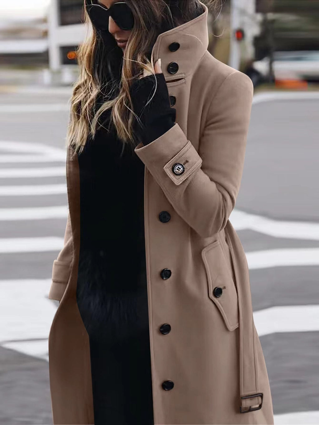 Thalia | Women's Single-Breasted Long Coat