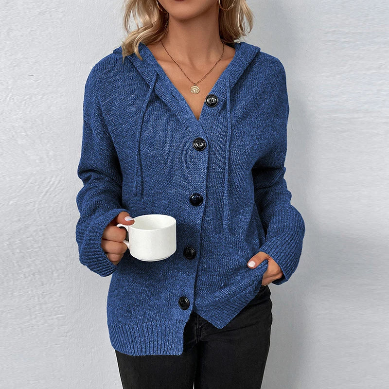 Ruby | Women's Relaxed Hooded Knit Cardigan