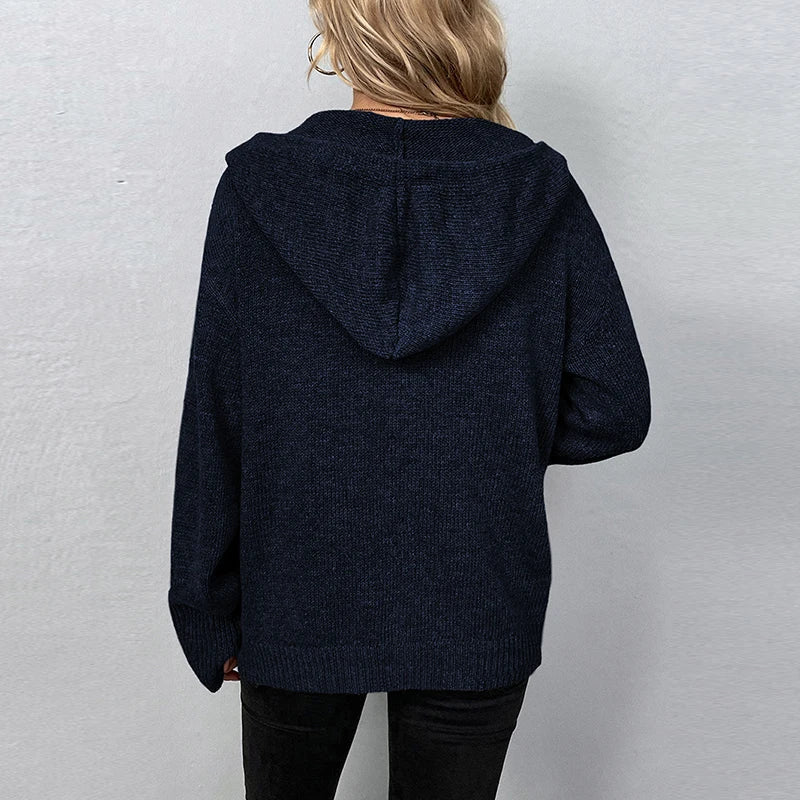 Ruby | Women's Relaxed Hooded Knit Cardigan