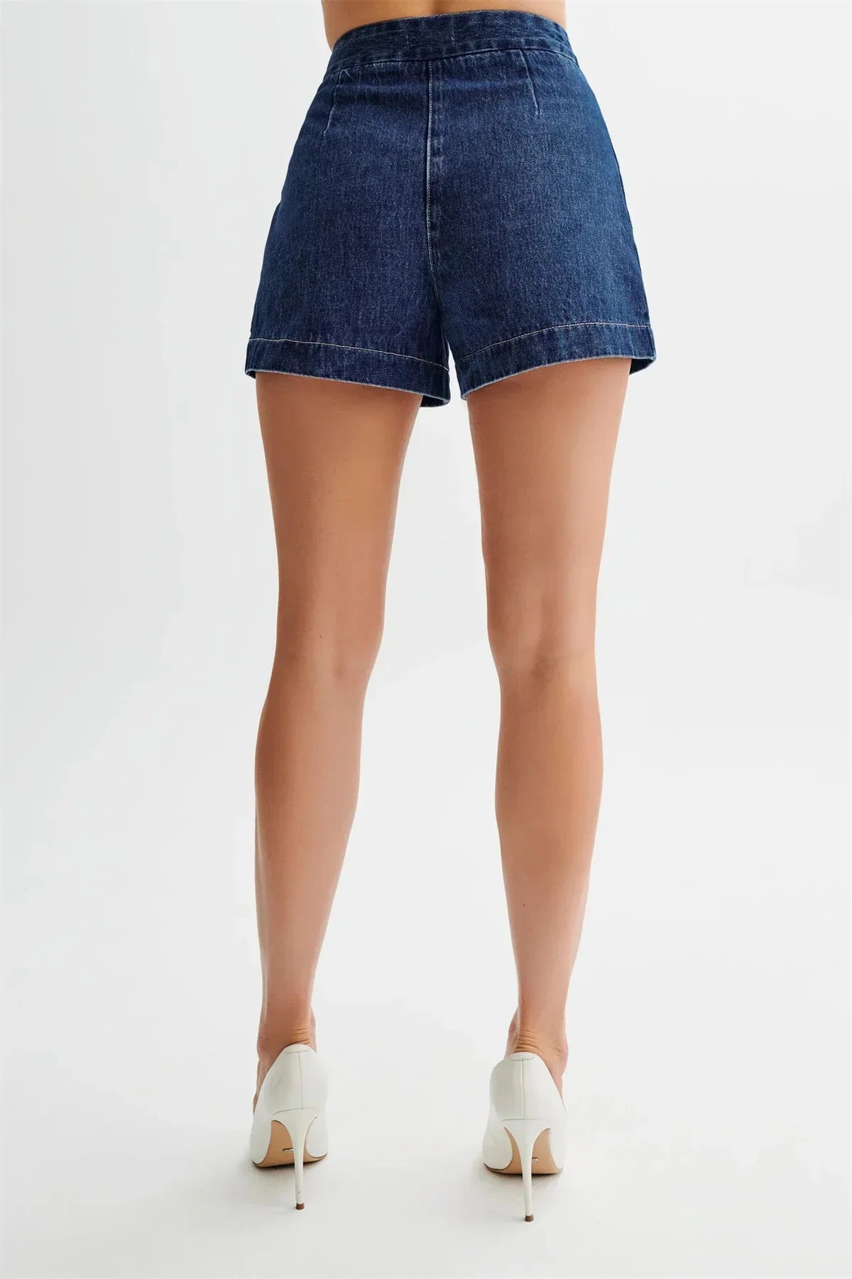 Ellie | Women's Casual Summer Blue Denim Shorts Set