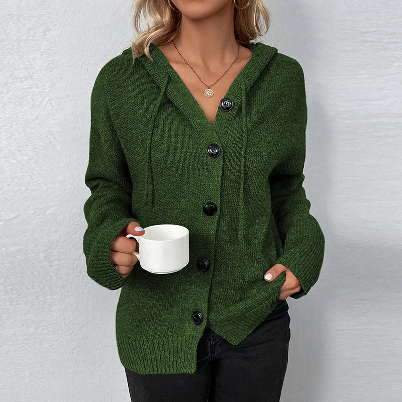 Ruby | Women's Relaxed Hooded Knit Cardigan